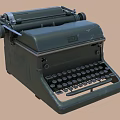 Vintage Green Mechanical Typewriter Classic Office Appliance with Classic Keyboard and Retro Design