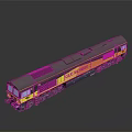 Modern Grey And Yellow CLASS 66 Freight Train With Multiple Carriages