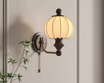 Middle style wall lamp 3d model