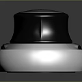 Sleek Metallic Device With Silver Top White Base And Smooth Reflective Surface Design