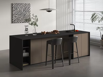 Modern Bar Chair Combination 3d model