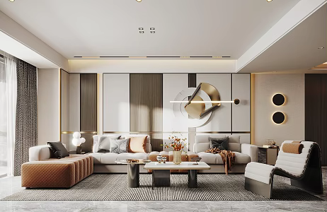 modern living room 3d model