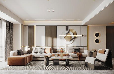 modern living room 3d model