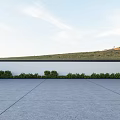 People's Court Building Exterior With White Facade Red Accents Main Entrance Stone Steps And Surrounding Greenery