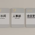 Office location signage 3d model