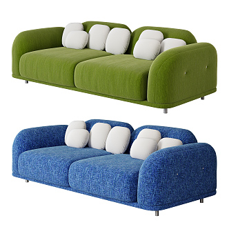 Modern double sofa 3d model