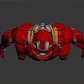 Iron Man Character In Red Metallic Armor Standing Pose 3D Model