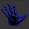 Blue Mechanical Glove Robotic Hand Design For Prosthetic Applications 3d model