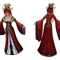 Modern Game Character Ancient Bride 3d model