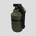 Military Olive Green Hand Grenade With Pull Ring Fuse And Metal Label