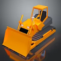 Yellow Construction Bulldozer with Tracked Undercarriage Front Blade and Operator Cab for Industrial Use