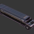 Dark Colored Hummer Limousine With Shiny Exterior And Long Body Design