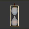 Unique Decorative Hourglass With Wooden Frame Blue Pink Sand And Spoon On Top