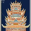 Architecture New Architecture National Tide Architecture Ancient Architecture Drum Tower Temple of Heaven Pagoda Zen Temple Building Temple 2 3d model