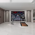 Modern Home Gym Interior With Mirror Wall Dumbbells And Exercise Ball