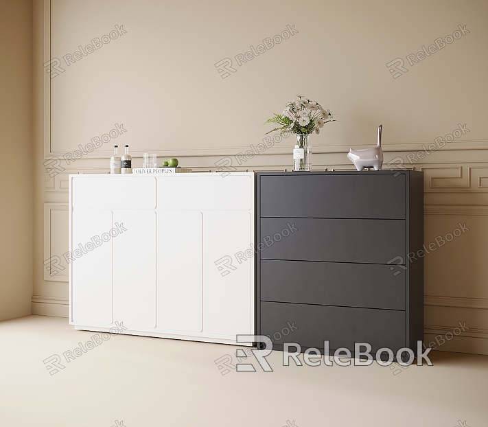 Modern Low Shoe Cabinet Household Shoe Cabinet Side Cabinet model