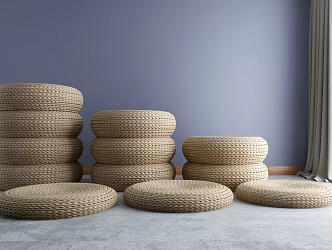 Modern mat straw mat 3d model