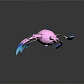 Cute Game Anime Character With Pink White Blue Long Ears And Colorful Tentacle Arms