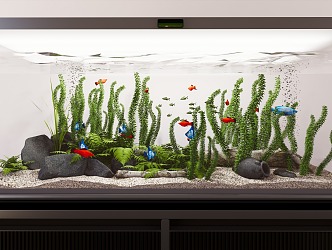 Modern Fish Tank Furniture Ornaments 3d model