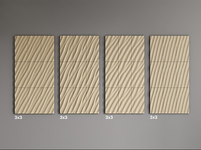 Seamless Wave Pattern Decorative Panels Unlimited Assembled Wall Panel Wall Decoration 3d model