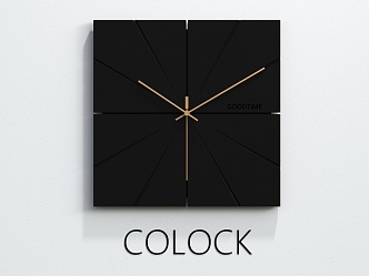 Clock Wall Clock Furnishings Wall Decoration Simple 3d model