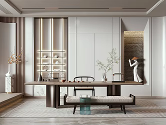 New Chinese Style Study 3d model