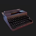 Vintage Olympia Brown Typewriter With Classic Design Mechanical Keys And Retro Body