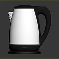 Modern Stainless Steel Electric Kettle With Silver Black Design And Handle