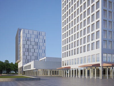 modern office building office building 3d model