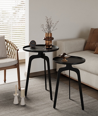 Side Table Corner Table Side Table Corner Table Sofa Combination Leisure Chair Coffee Table Round Table 3d model