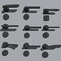 Various Black Metal Door Handles With Different Modern Styles For Home