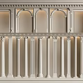European Roman Column Gypsum Column Door Cover Gypsum Line Pass Arch 3d model