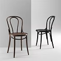 Modern Leisure Chairs With Curved Wooden Backrest And Black Brown Seats Design