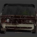 Vintage Rusted Truck With Open Roof Peeling Paint And Weathered Exterior