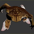 Game Movie Character With Muscular Body Yellow White Scaled Skin And Horned Head