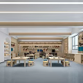 School Craft Workshop With Spacious Bright Interior Wooden Shelves And Worktables