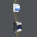 Home Electrical Switch Panel With Colored Wires And Circuit Breaker Installation