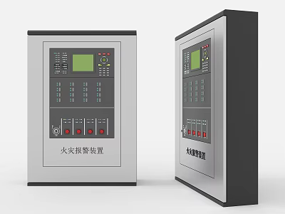 Fire Safety Equipment Fire Alarm Devices With Digital Control Panel And Display Screen For Safety Monitoring 3d model