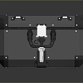 Black Hard Protective Case with Metal Latches Reinforced Corners and Handle for Equipment Storage