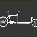 Modern Two Person Tandem Bicycle With White Sleek Design And Footrest Area
