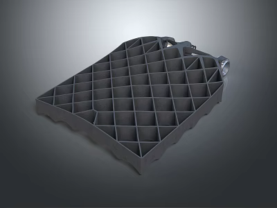 Modern Sci-Fi Component Grid Wing Grid Wing Sci-Fi Item 3d model