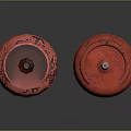 Two Red Gas Cylinders Essential Household Items For Daily Use 3d model
