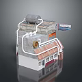 Detailed Architectural Building Model with Pipeline System Water Tank and Roof Structure