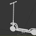 Red Two Wheeled Scooter With White Handlebar Black Deck And Yellow Wheels