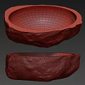 Natural Stone Washbasin With Irregular Shape And Rough Textured Surface For Modern Bathroom
