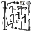 Modern Black Faucet Collection With Various Designs For Kitchen Bathroom Shower