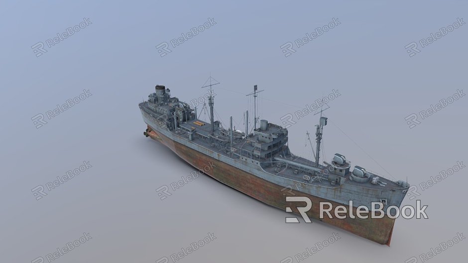 modern warship battleship destroyer model