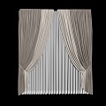 curtain fabric curtain gauze curtain 3d model