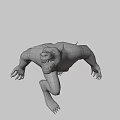 Fierce Wolf Like Game and Movie Character 3D Model with Sharp Fangs and Claws