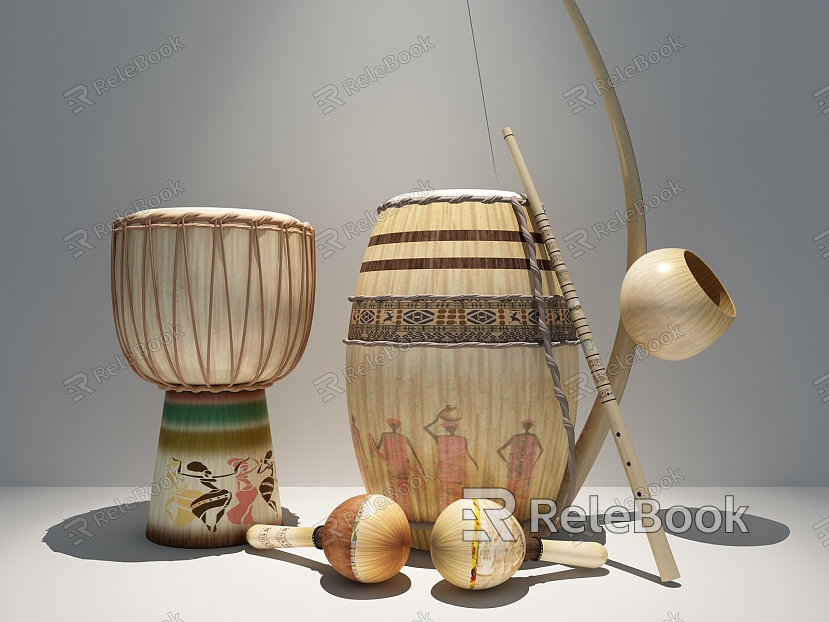 Ethnic wind drum African tambourine instrument combination model